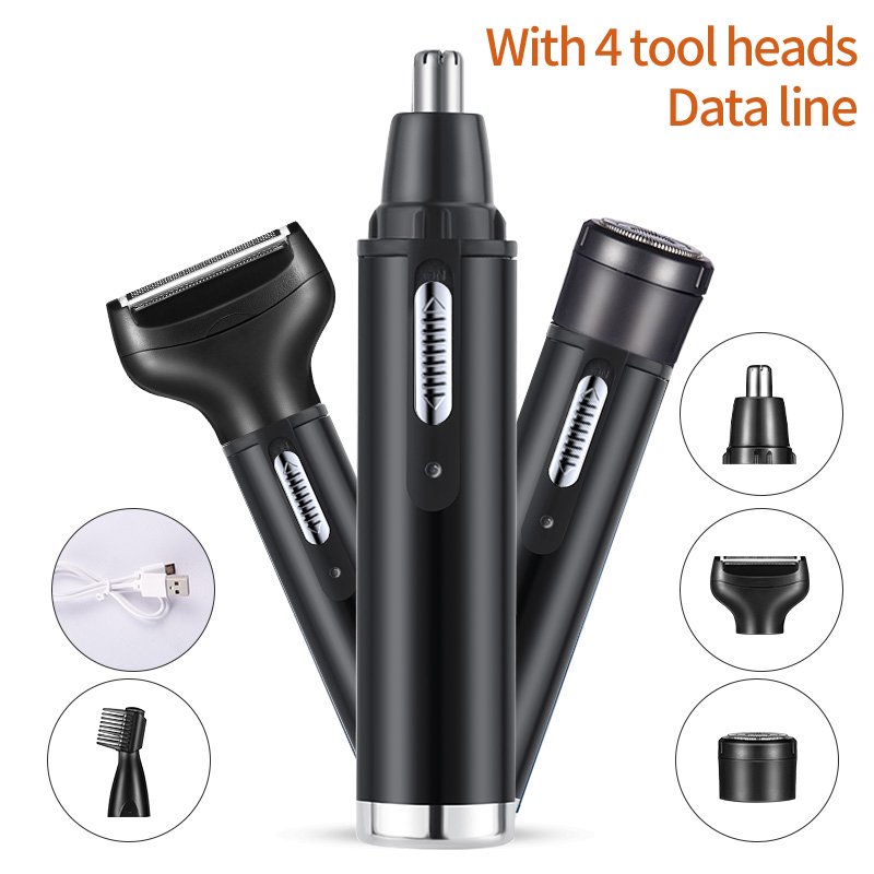 Nose Hair Trimmer - 남성용 무통증 충전식 눈썹/귀/코털/수염 트리머 4