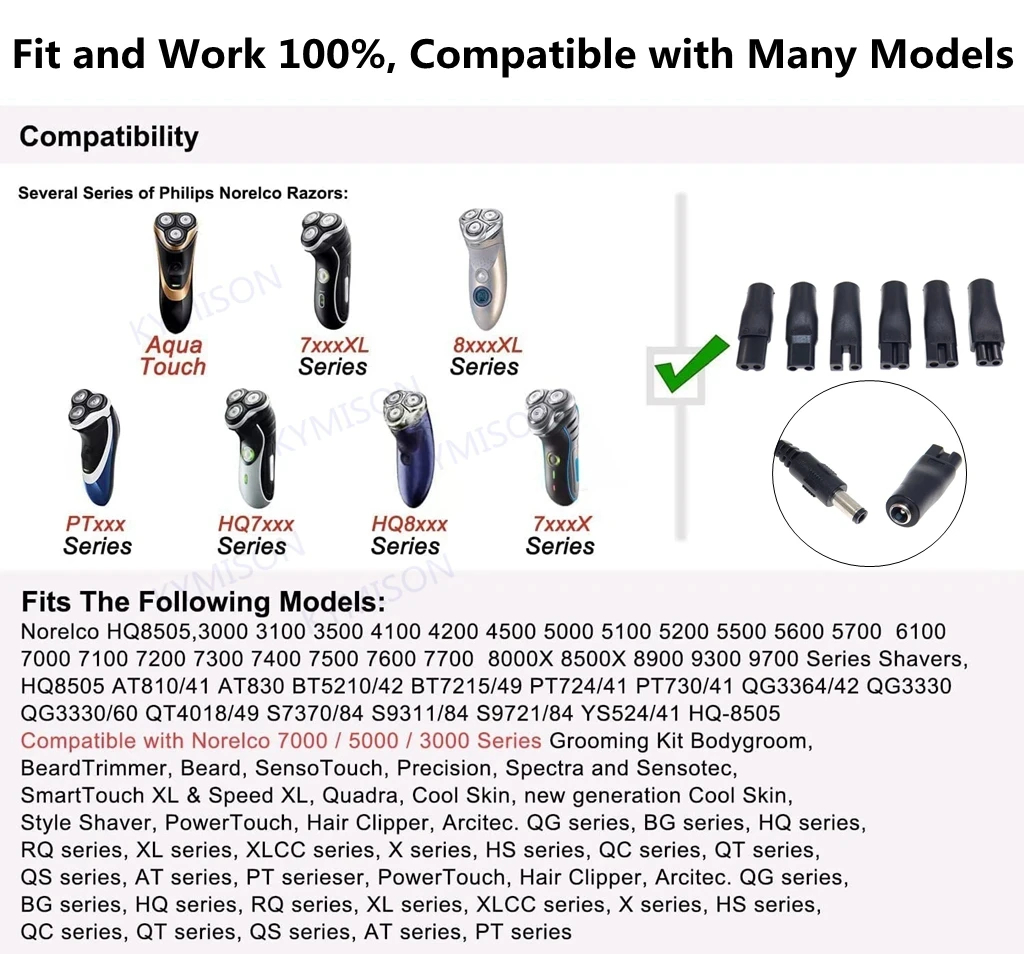 8PCS 교체용 전원 코드 5V 충전기 USB 어댑터  - Men'S Grooming Haircut 리뷰 및 가격