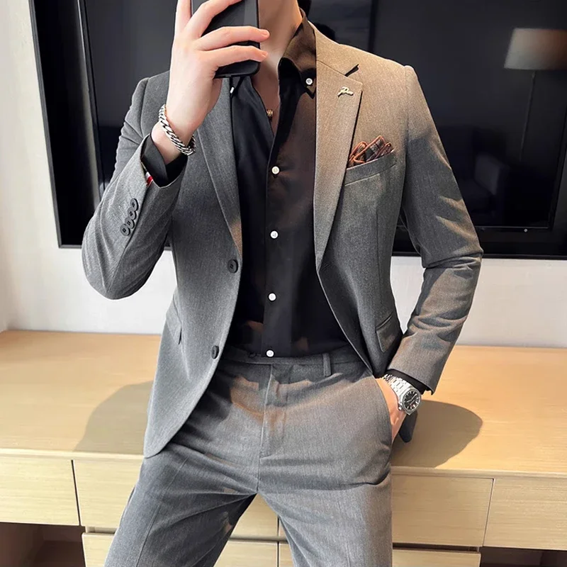 (재킷 + 바지) 고급 브랜드 부티크 단색 남성 캐주얼 - Mens Grooming Brand 리뷰 및 가격