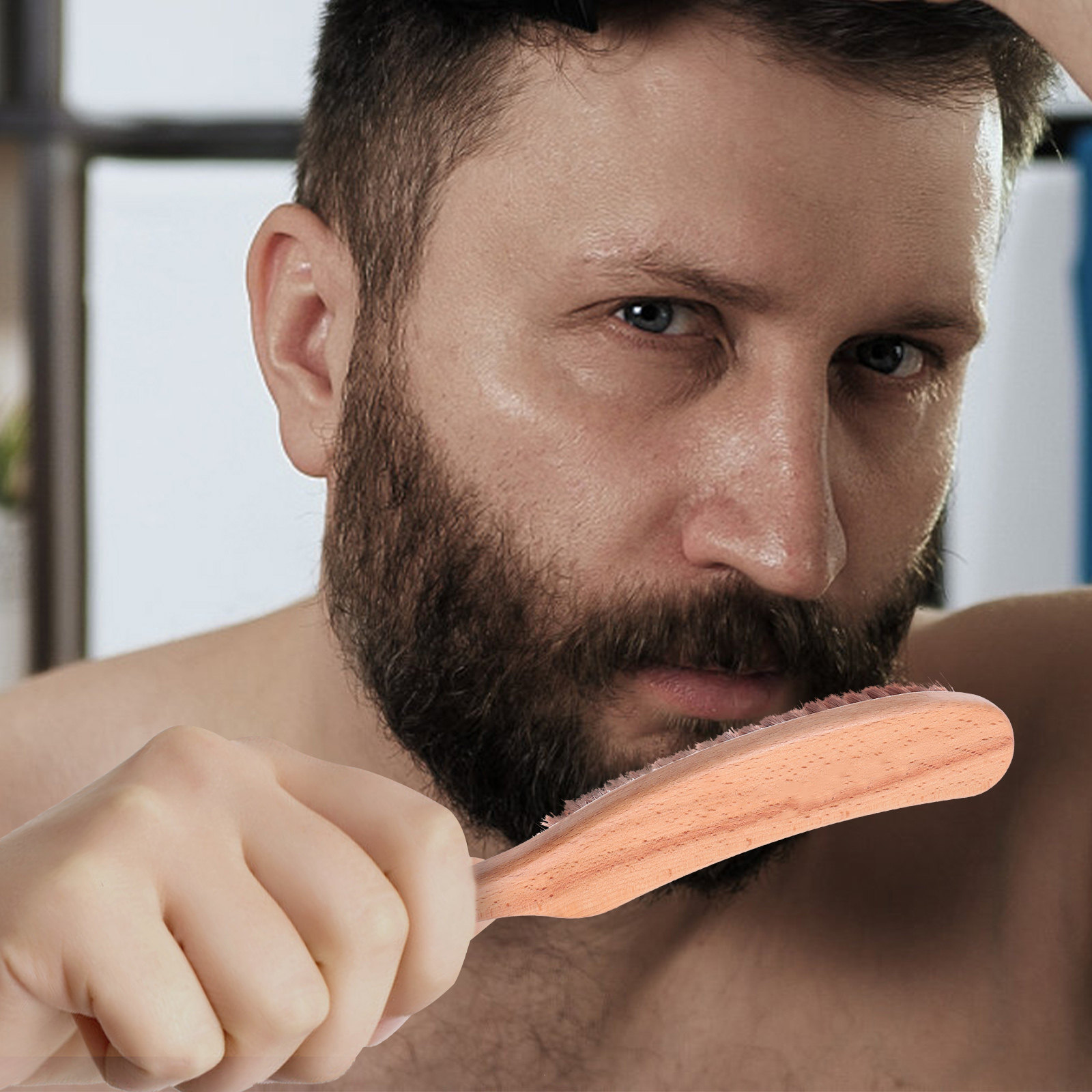 1개입 프리미엄 나일론 수염 브러쉬 (천연 나무 손잡이 - Men Grooming Usa 리뷰 및 가격